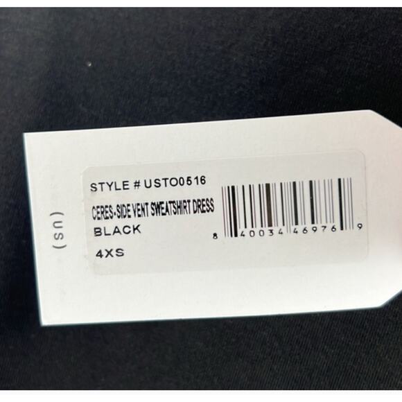 Universal Standard Ceres Side Vent Sweatshirt Dress 4XS 00 0 2XS Black NWT Cozy - Picture 5 of 6